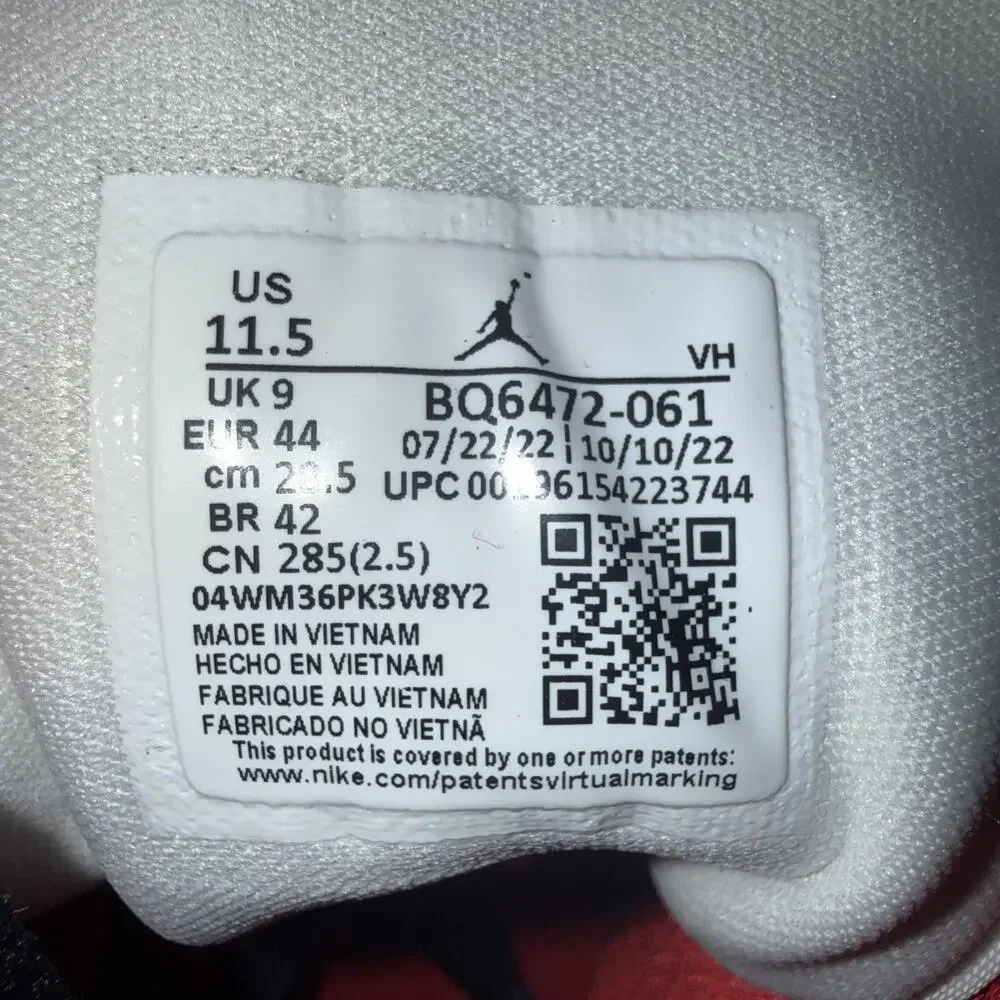Size 11.5w or 10 Mens- Air Jordan 1 Mid Black Sail Gym Red